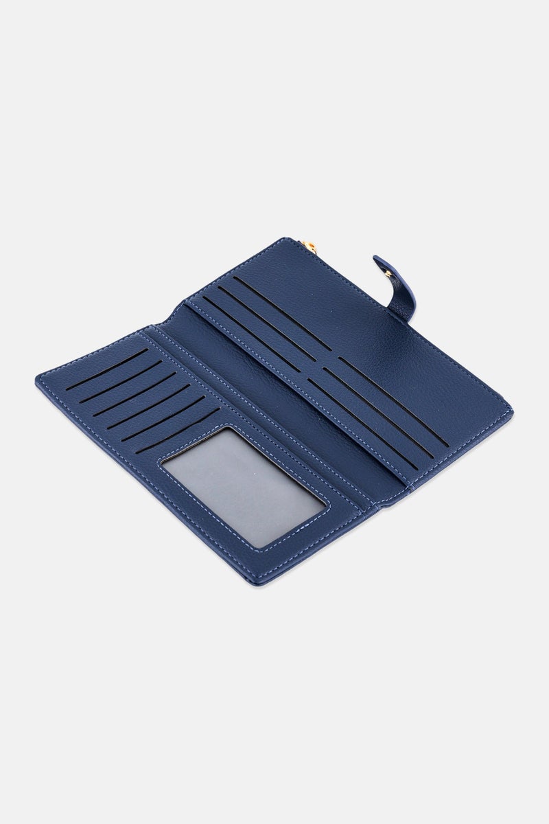 Kathy Ireland Women Brand Logo Wallet, Dark Dusty Blue - Image 2